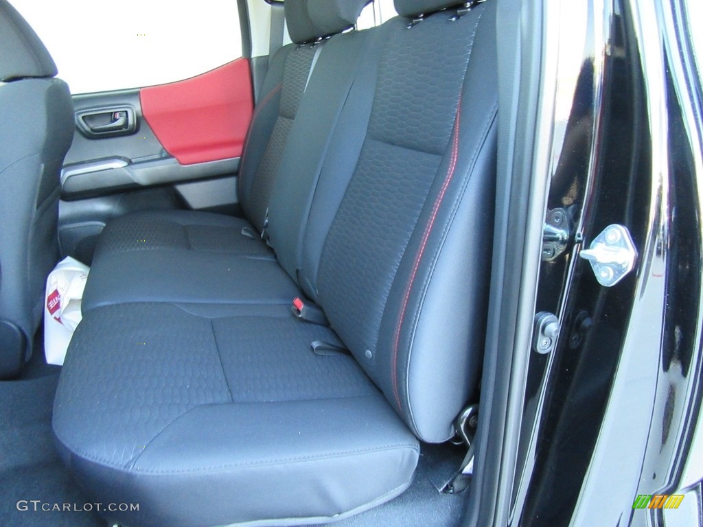 Black/Red Interior 2017 Toyota Tacoma SR5 Double Cab Photo #115743085