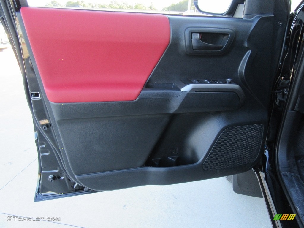 2017 Toyota Tacoma SR5 Double Cab Black/Red Door Panel Photo #115743103