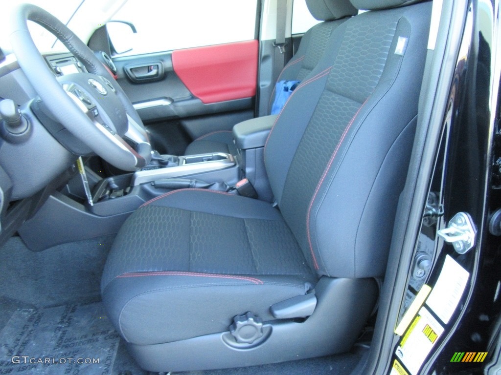 Black/Red Interior 2017 Toyota Tacoma SR5 Double Cab Photo #115743142