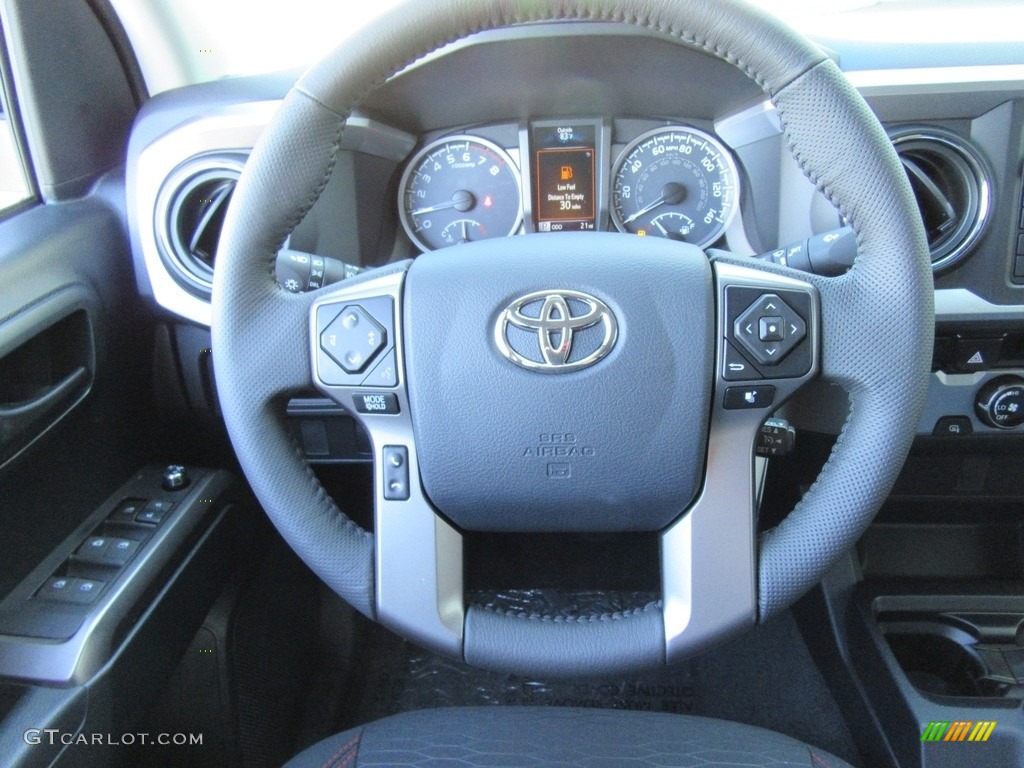 2017 Toyota Tacoma SR5 Double Cab Black/Red Steering Wheel Photo #115743277