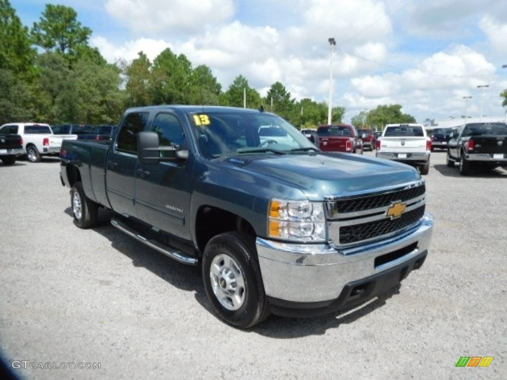 2013 Silverado 2500HD LT Crew Cab 4x4 - Blue Granite Metallic / Light Titanium/Dark Titanium photo #10