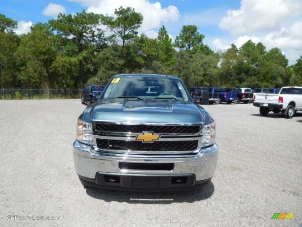 2013 Silverado 2500HD LT Crew Cab 4x4 - Blue Granite Metallic / Light Titanium/Dark Titanium photo #13