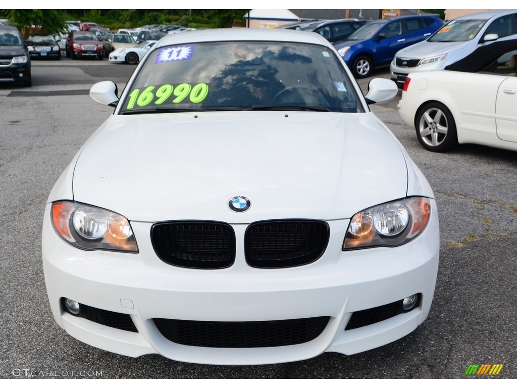 2011 1 Series 128i Coupe - Alpine White / Black photo #2