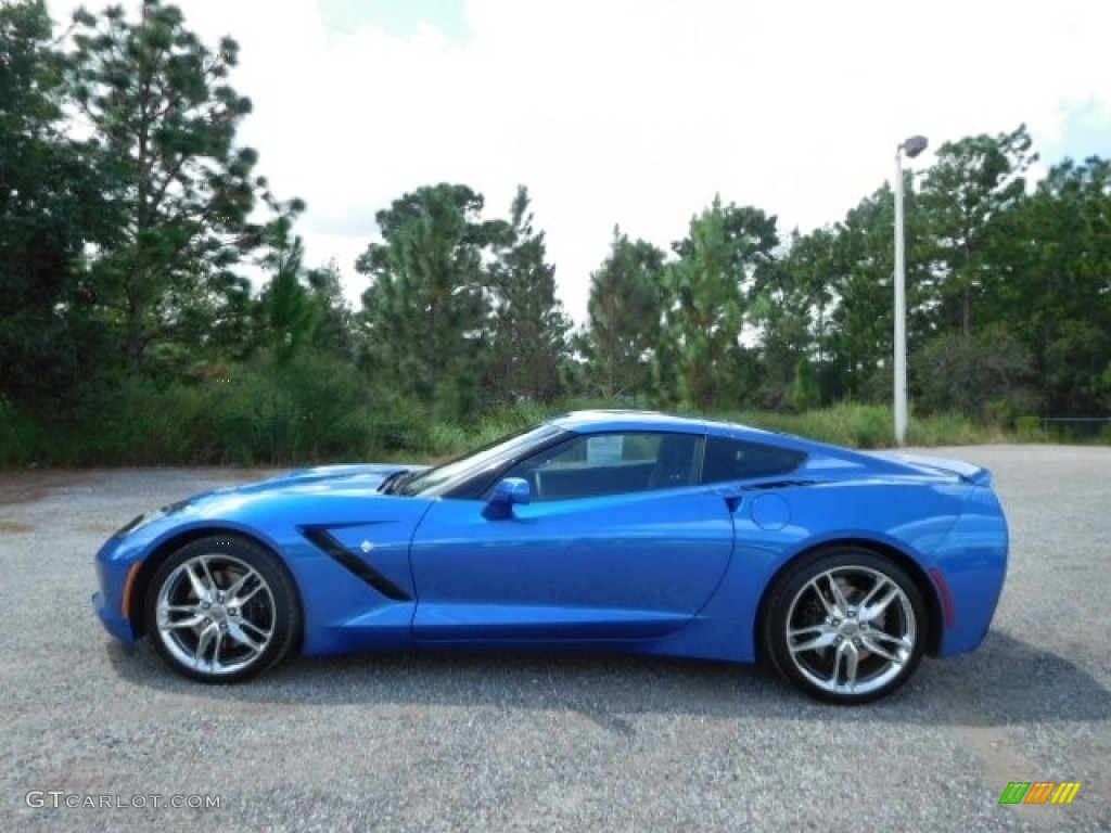 2016 Corvette Stingray Coupe - Laguna Blue Metallic / Gray photo #2