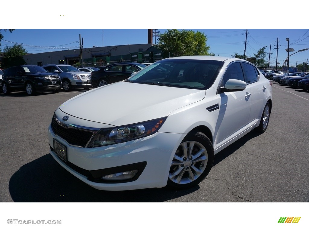 2013 Optima EX - Snow White Pearl / Gray photo #1