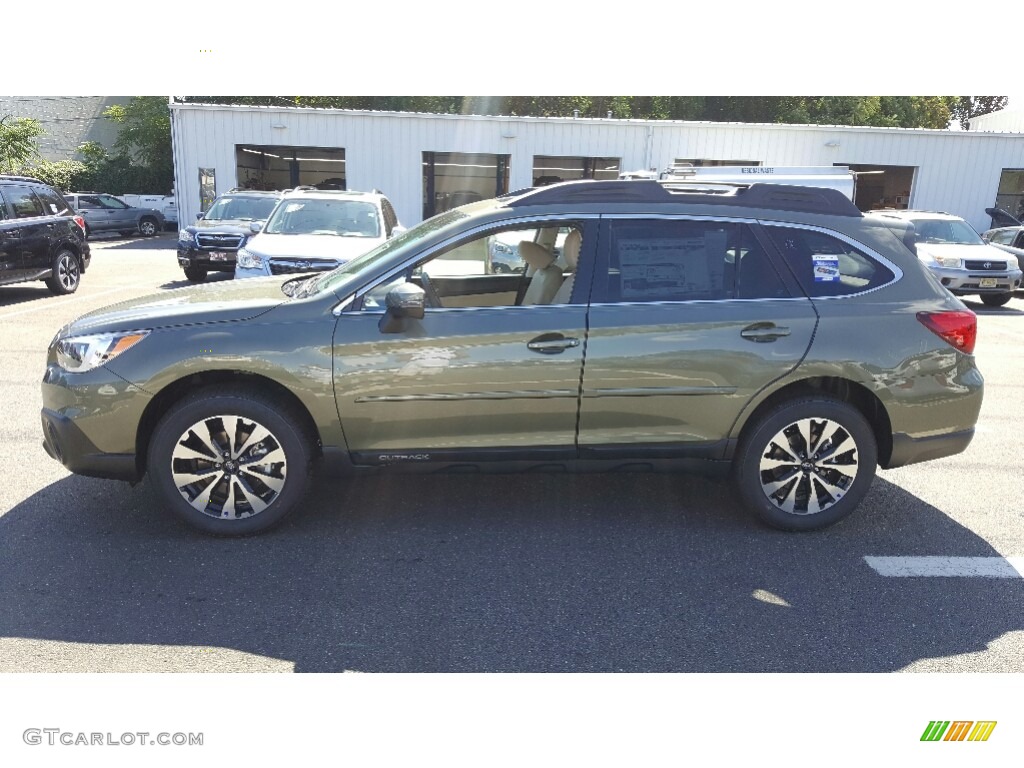 2017 Outback 2.5i Limited - Wilderness Green Metallic / Warm Ivory photo #3