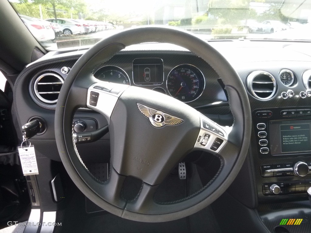2011 Bentley Continental GT Supersports Beluga/Linen Steering Wheel Photo #115753608