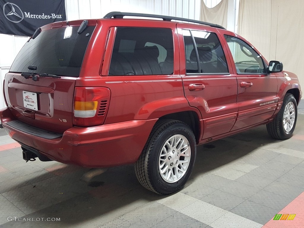 2002 Grand Cherokee Limited 4x4 - Dark Garnet Red Pearlcoat / Taupe photo #7