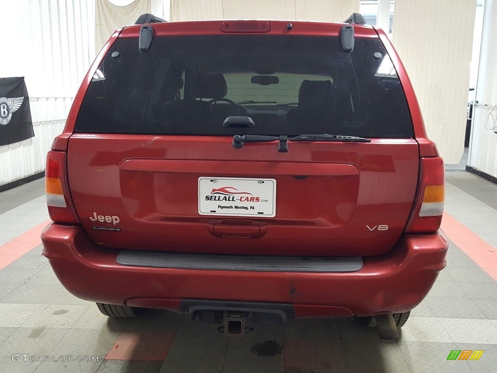 2002 Grand Cherokee Limited 4x4 - Dark Garnet Red Pearlcoat / Taupe photo #9