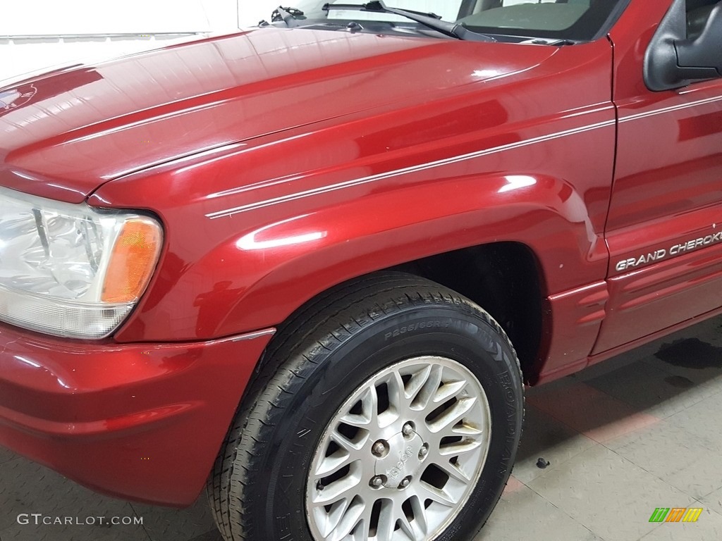 2002 Grand Cherokee Limited 4x4 - Dark Garnet Red Pearlcoat / Taupe photo #55