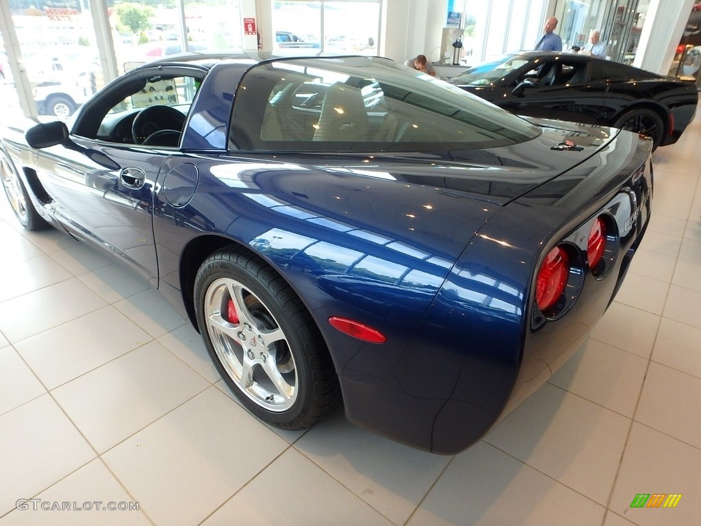 2001 Corvette Coupe - Navy Blue Metallic / Light Oak photo #2