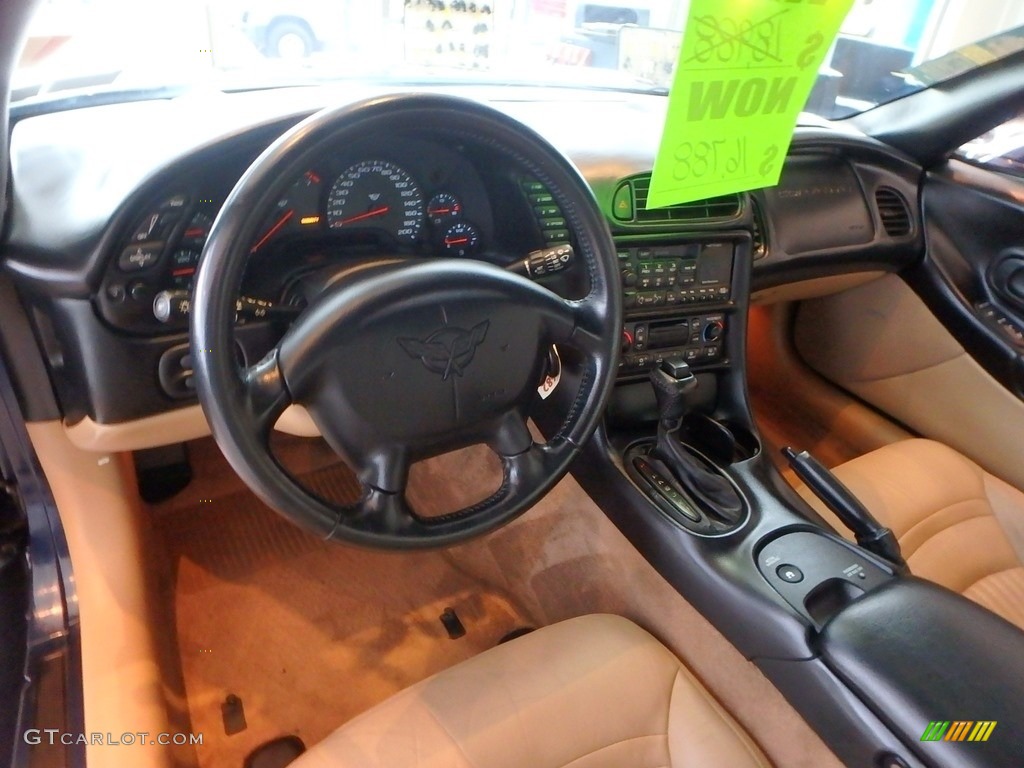 2001 Corvette Coupe - Navy Blue Metallic / Light Oak photo #14