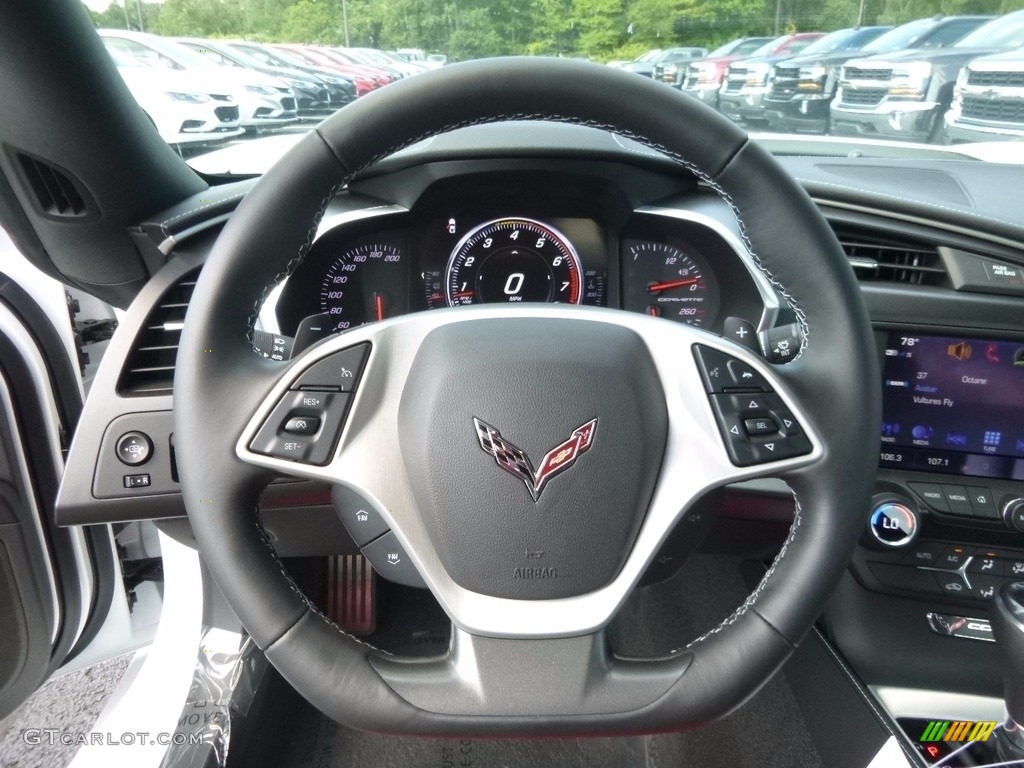 2017 Chevrolet Corvette Stingray Coupe Adrenaline Red Steering Wheel Photo #115756048