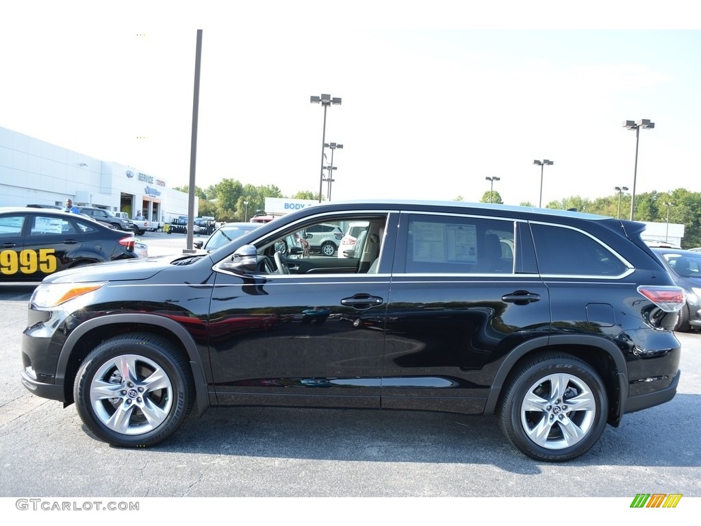 2016 Highlander Limited AWD - Midnight Black Metallic / Ash photo #6