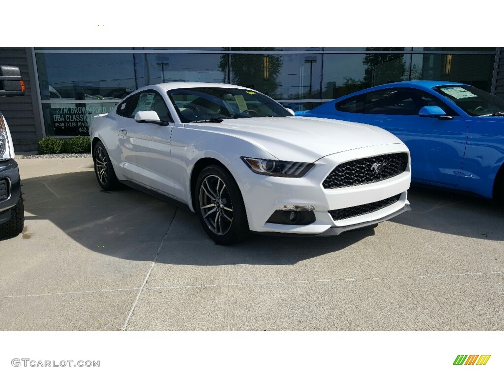 2016 Mustang EcoBoost Premium Coupe - Oxford White / Dark Ceramic photo #1