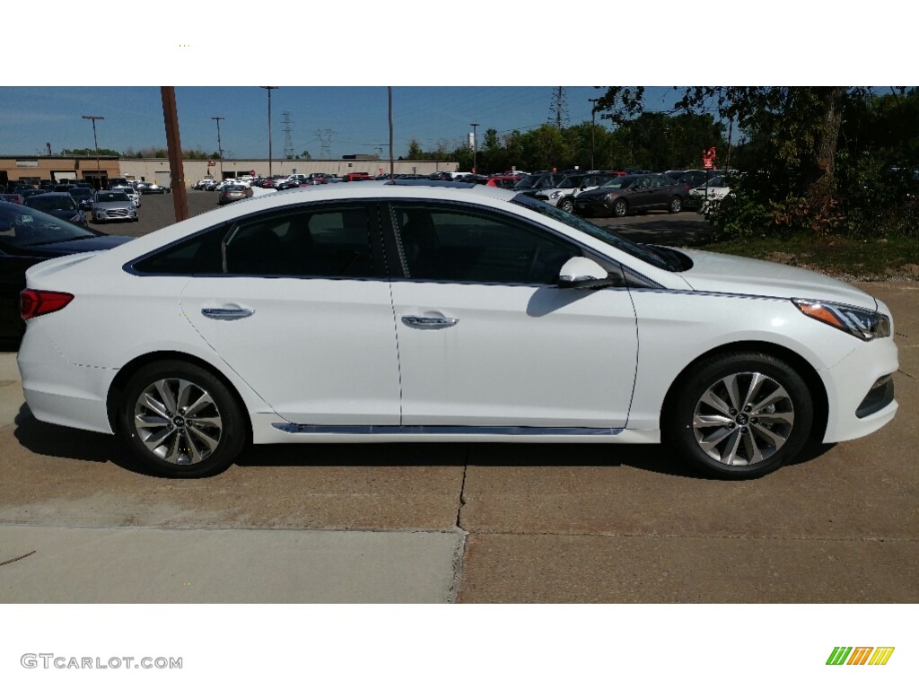 2017 Sonata Sport - Quartz White Pearl / Black photo #2