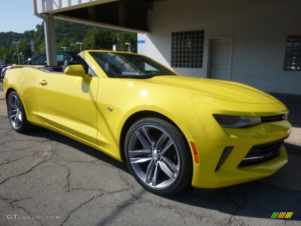 Bright Yellow 2017 Chevrolet Camaro LT Convertible Exterior Photo #115760615
