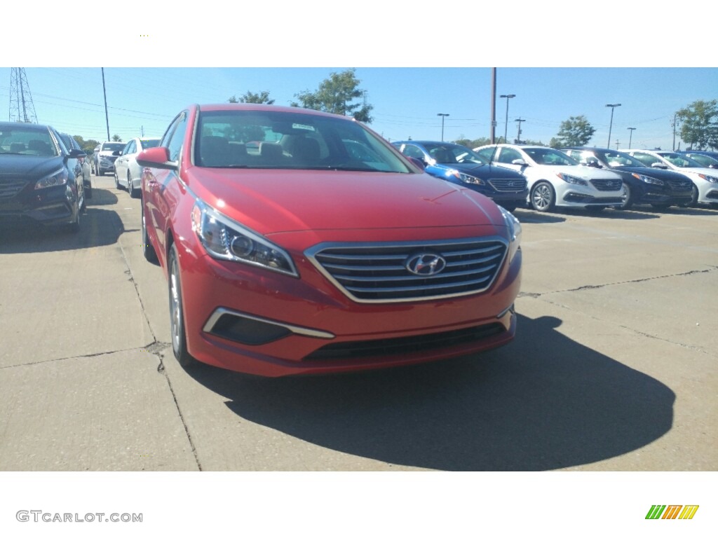 2017 Sonata SE - Scarlet Red / Gray photo #1