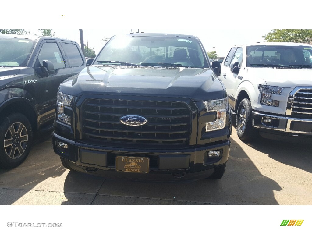 2016 F150 XLT SuperCab 4x4 - Shadow Black / Black photo #2