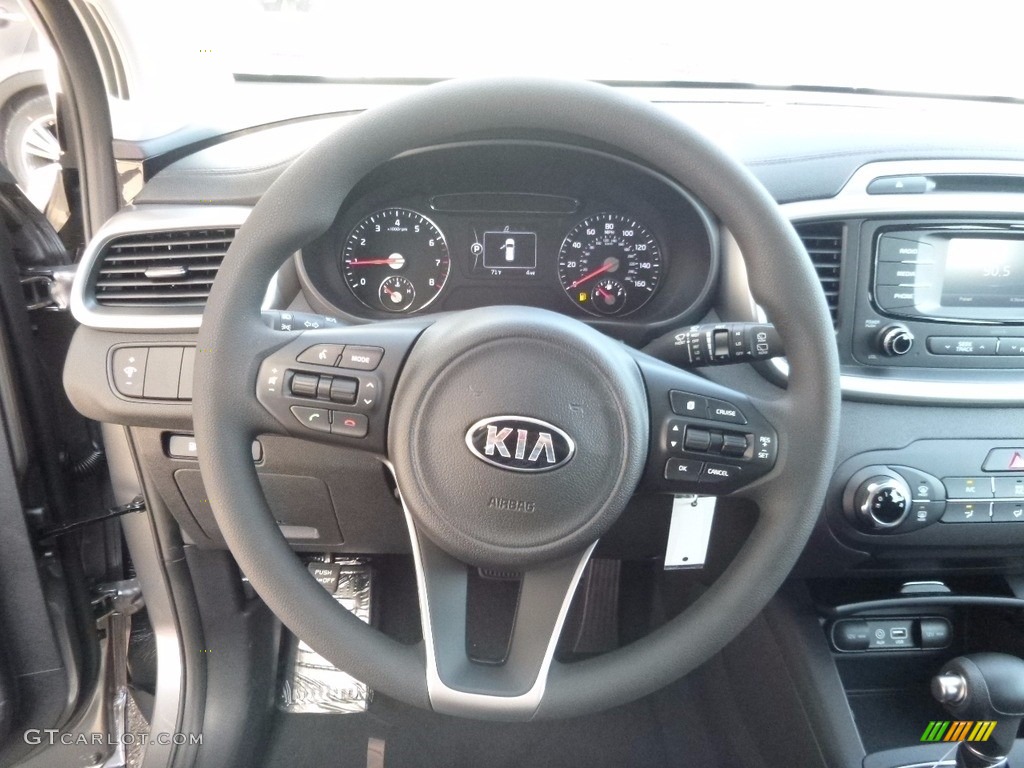 2017 Kia Sorento LX AWD Black Steering Wheel Photo #115763048