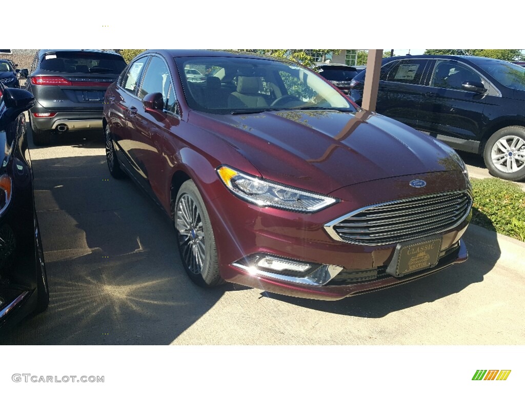 2017 Fusion Titanium - Burgundy Velvet / Medium Light Stone photo #1