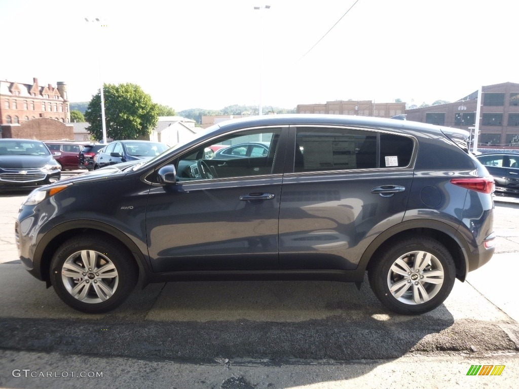 2017 Sportage LX AWD - Pacific Blue / Black photo #6