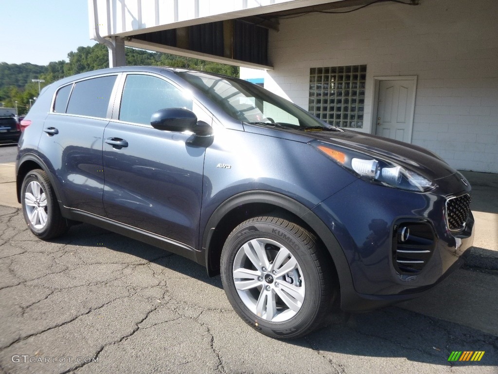 2017 Sportage LX AWD - Pacific Blue / Black photo #9