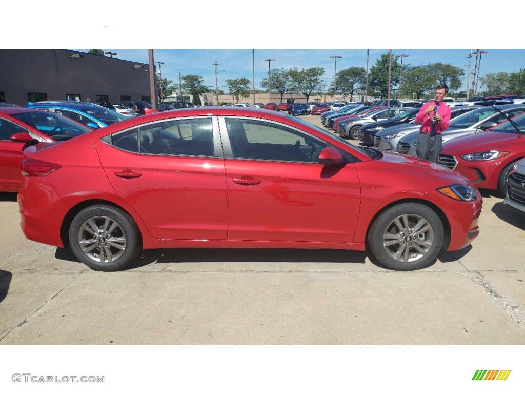 2017 Elantra SE - Red / Gray photo #2