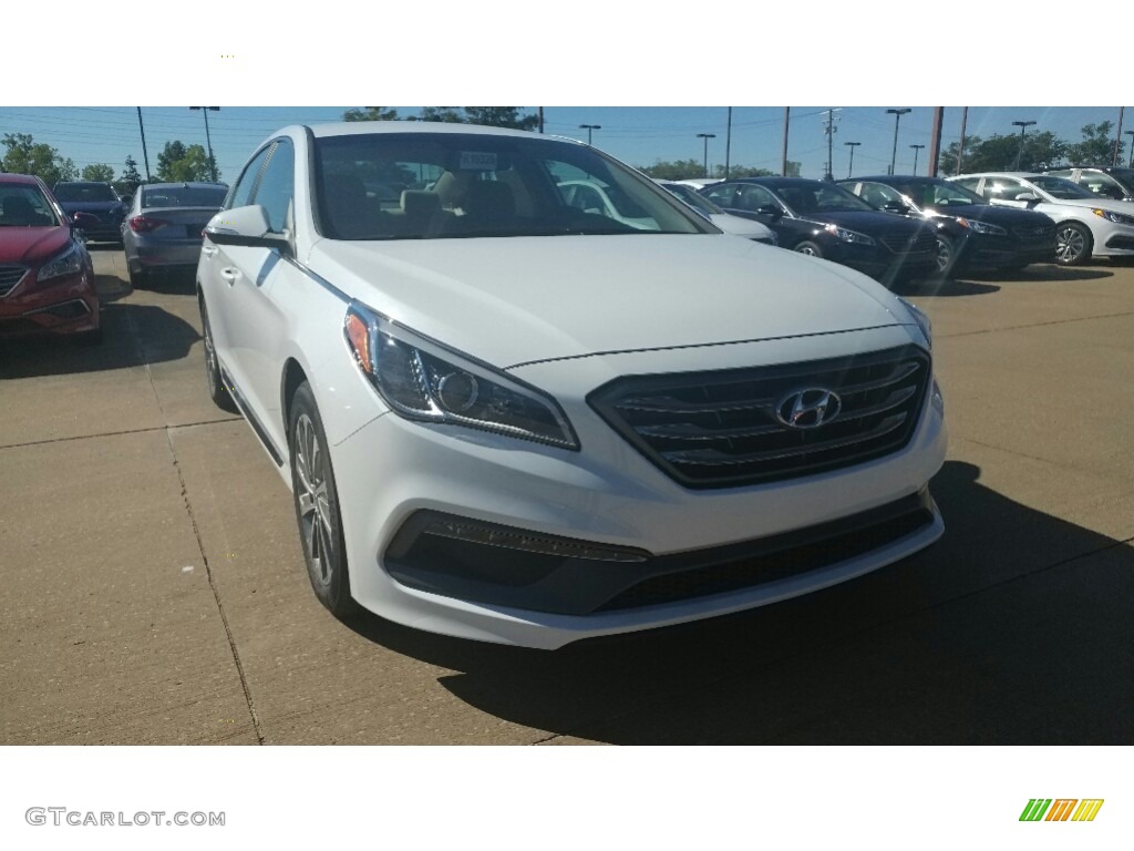 2016 Sonata Sport - Quartz White Pearl / Beige photo #1