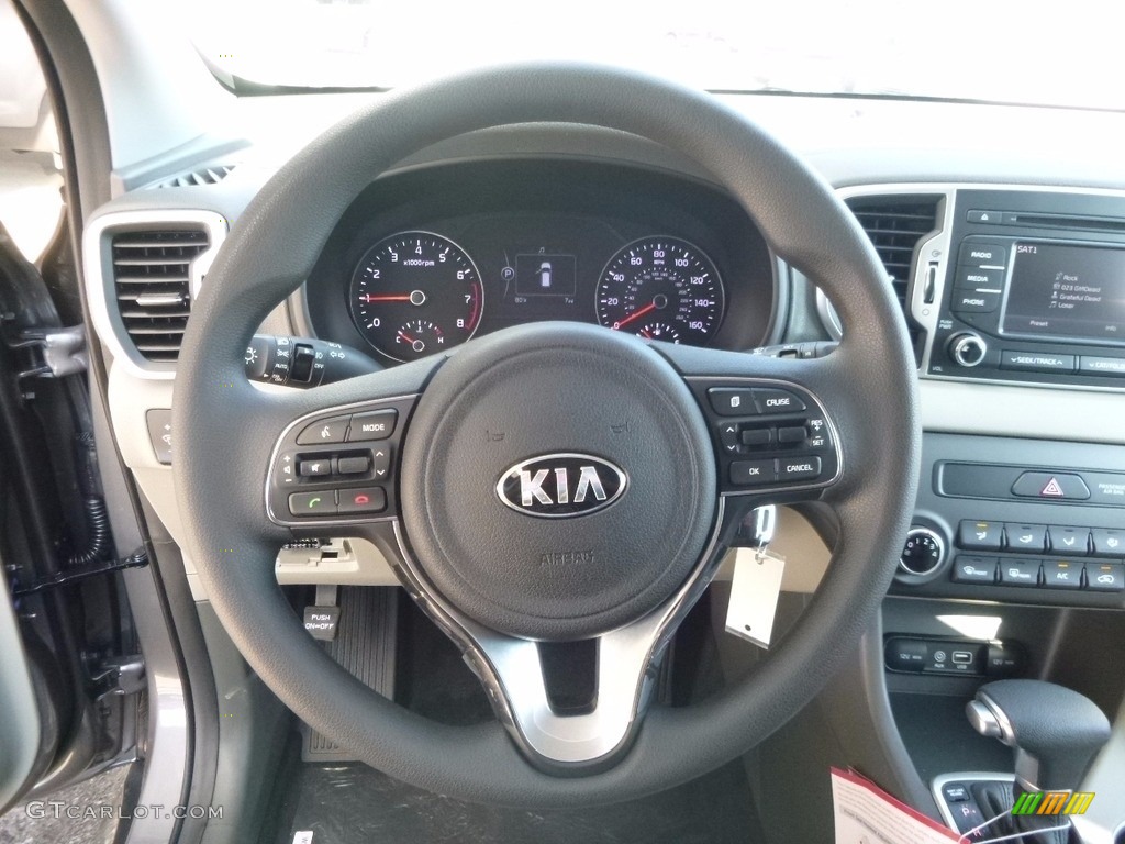 2017 Kia Sportage LX AWD Black Steering Wheel Photo #115764437