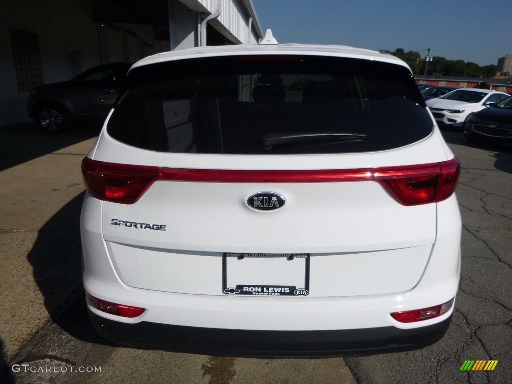 2017 Sportage LX AWD - Clear White / Black photo #3