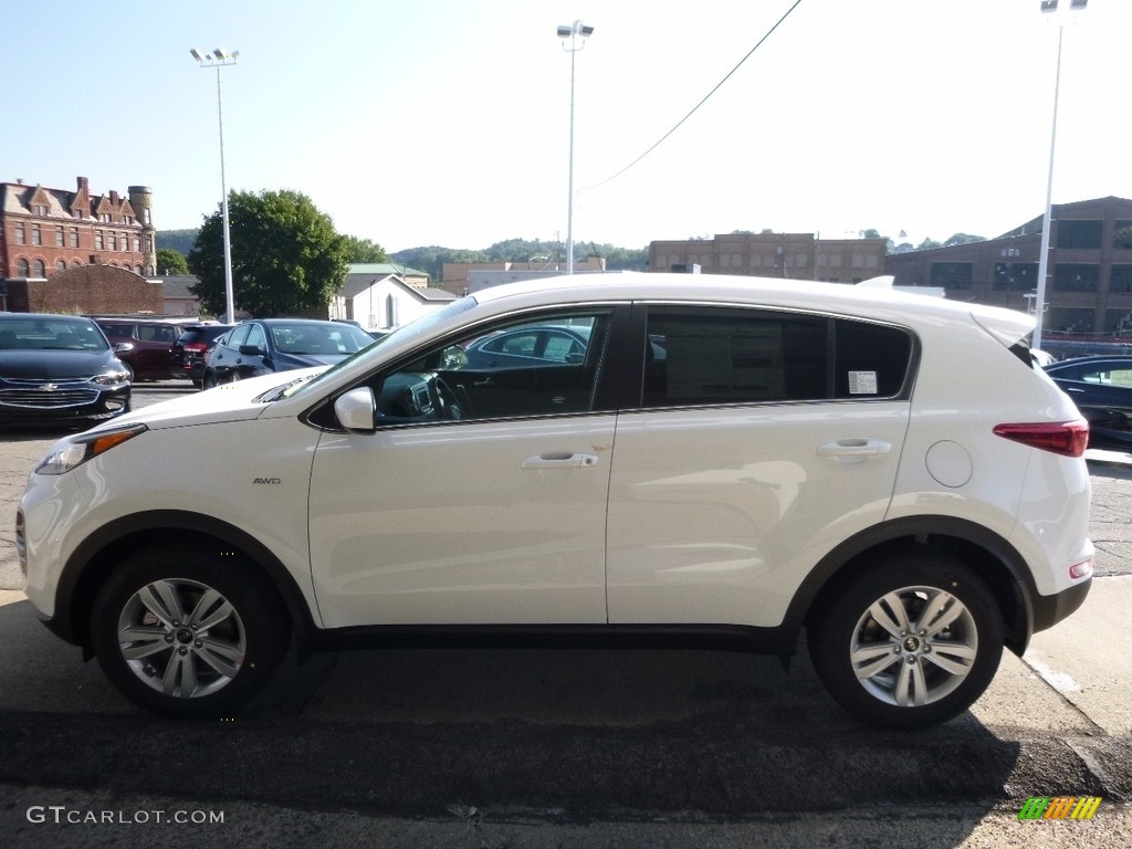 2017 Sportage LX AWD - Clear White / Black photo #6