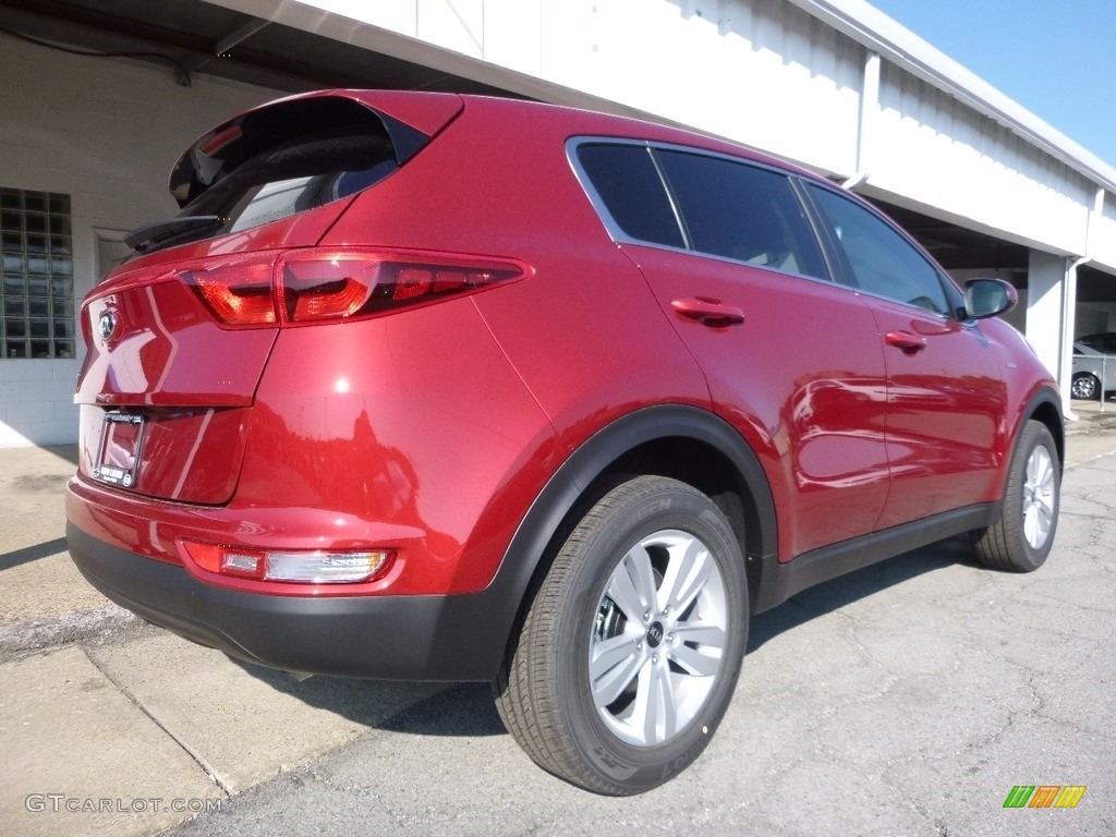 2017 Sportage LX AWD - Hyper Red / Black photo #2