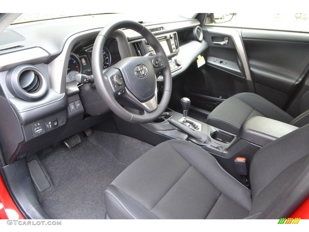 Black Interior 2017 Toyota RAV4 XLE AWD Photo #115765736
