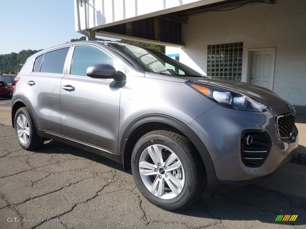 2017 Sportage LX AWD - Mineral Silver / Black photo #9