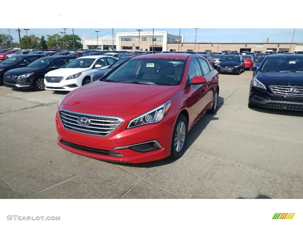 2017 Sonata SE - Scarlet Red / Gray photo #1