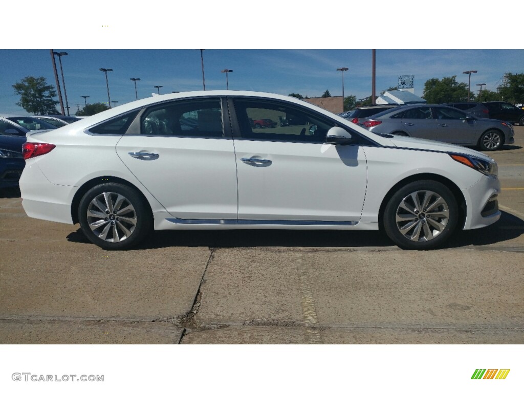 2017 Sonata Sport - Quartz White Pearl / Black photo #2