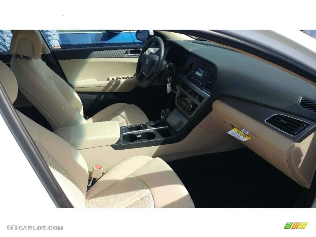 2017 Sonata SE - Quartz White Pearl / Beige photo #3