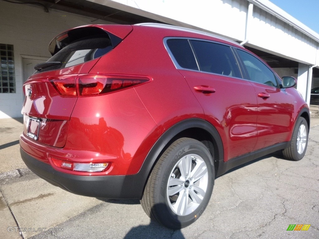 2017 Sportage LX AWD - Hyper Red / Black photo #2