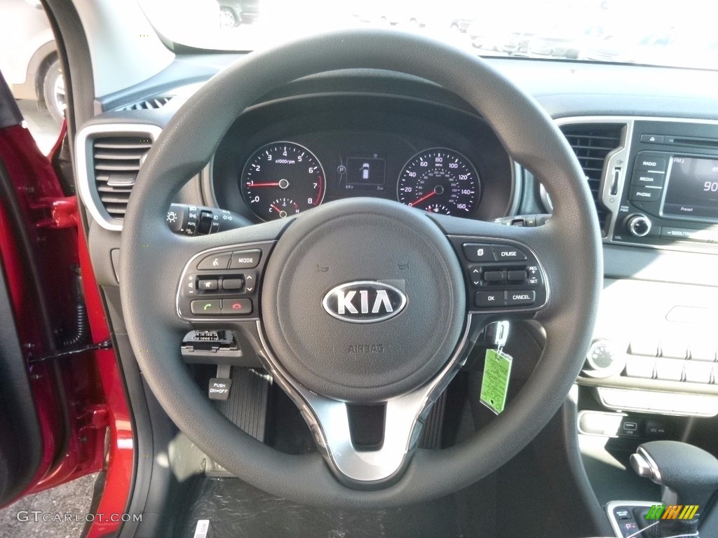 2017 Kia Sportage LX AWD Black Steering Wheel Photo #115767671
