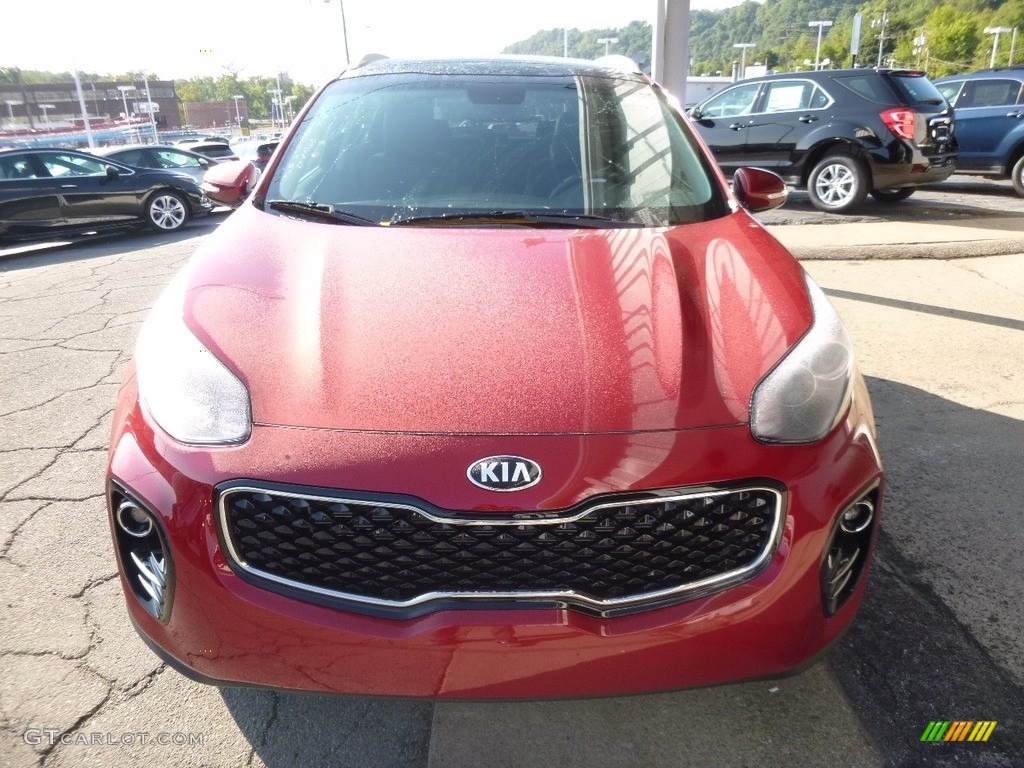 2017 Sportage EX AWD - Hyper Red / Black photo #7