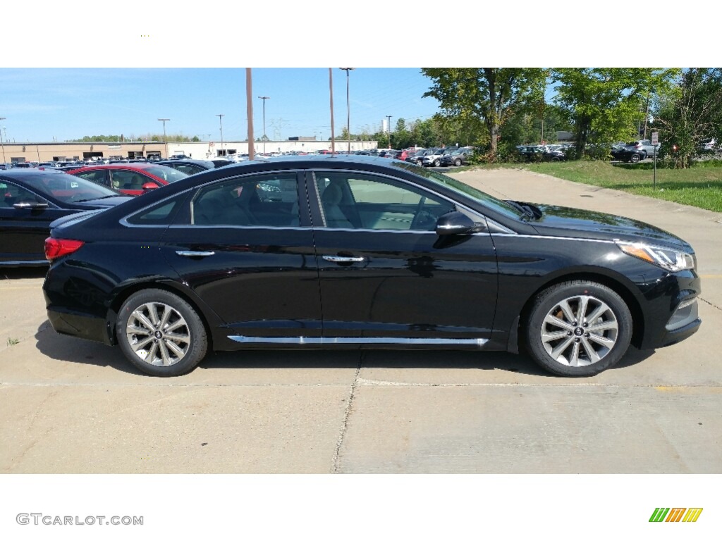 2017 Sonata Limited - Phantom Black / Gray photo #2