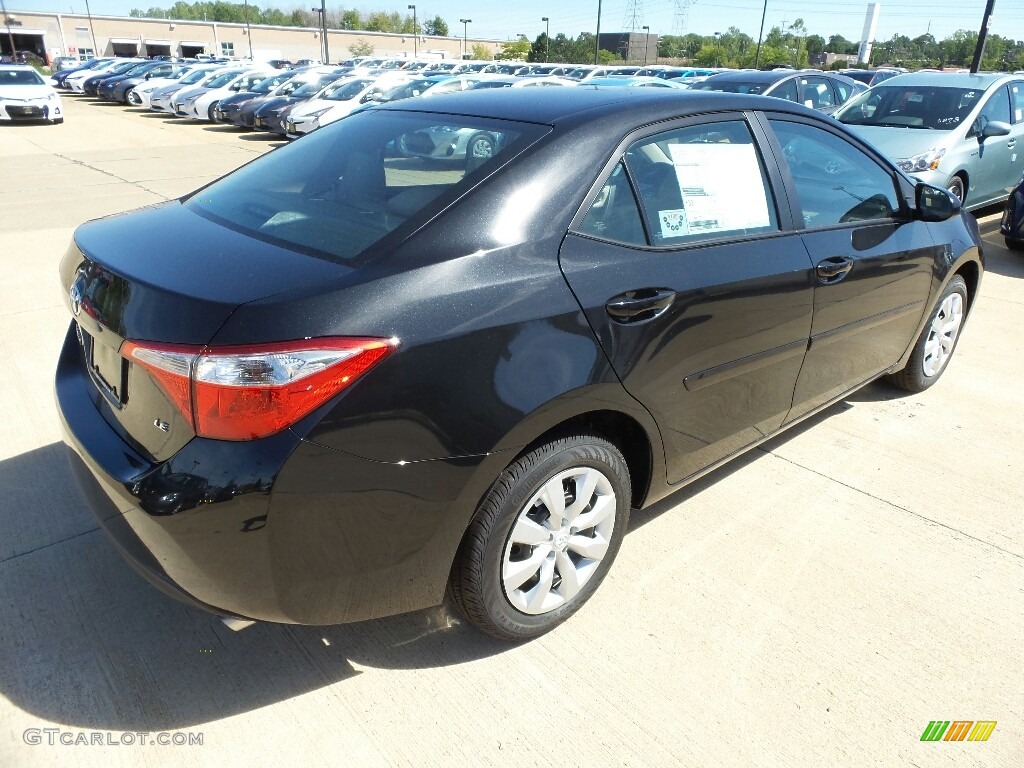 2016 Corolla LE - Black Sand Pearl / Ivory photo #2