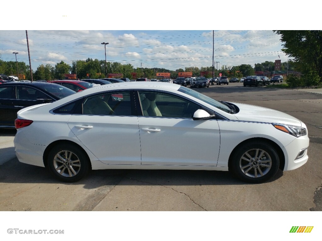 2017 Sonata SE - Quartz White Pearl / Beige photo #2