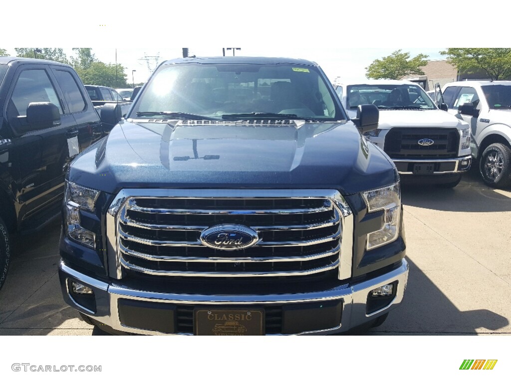 2016 F150 XLT SuperCab 4x4 - Blue Jeans / Medium Earth Gray photo #2