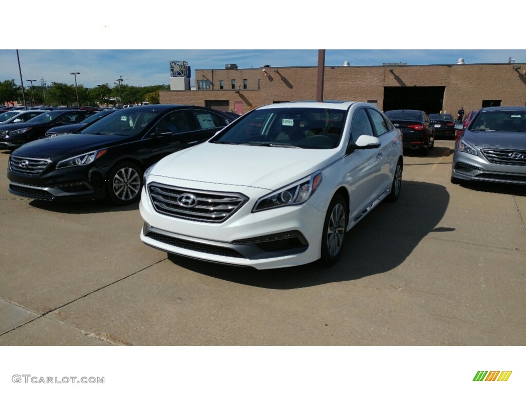 2017 Sonata Sport - Quartz White Pearl / Black photo #1