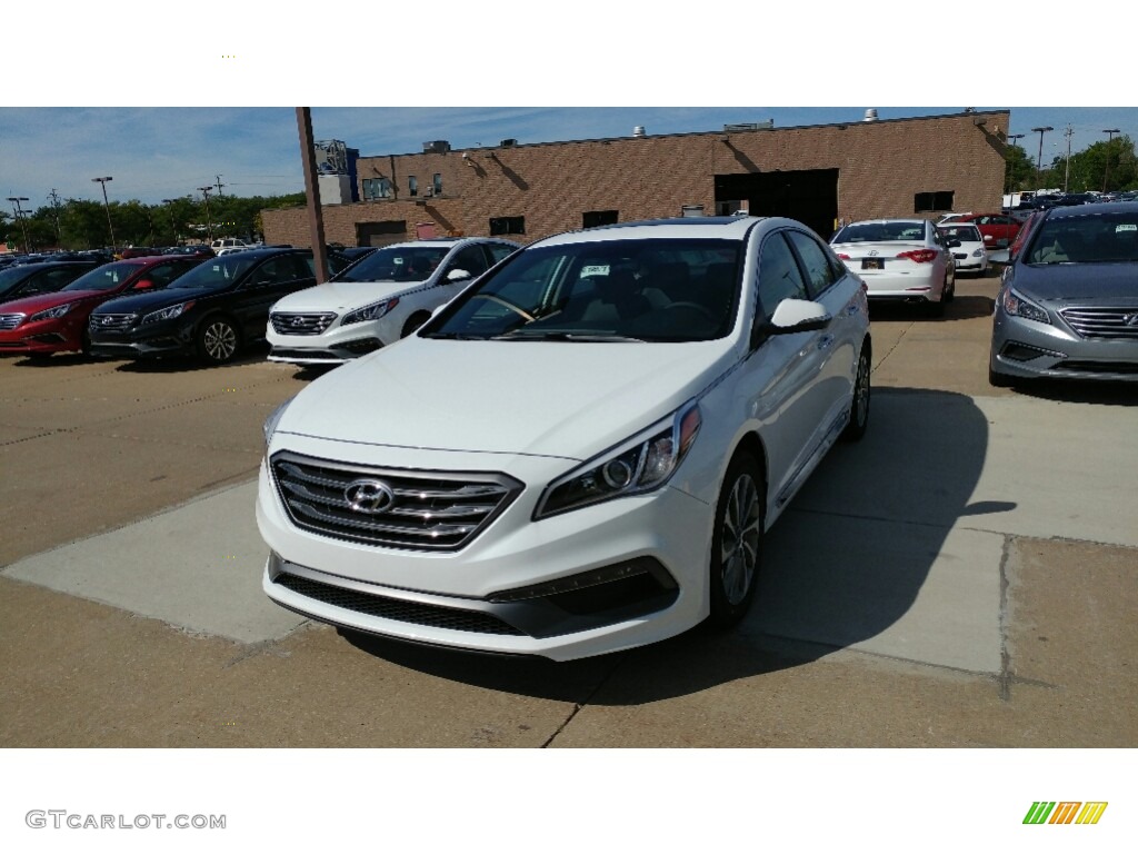 2017 Sonata Sport - Quartz White Pearl / Black photo #1