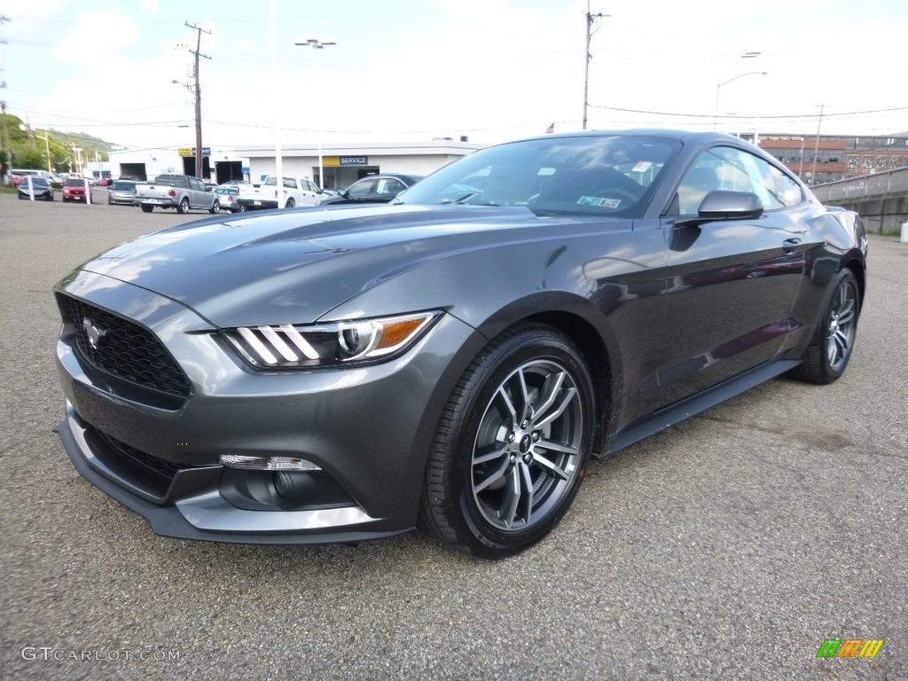 2017 Mustang Ecoboost Coupe - Magnetic / Ebony photo #6