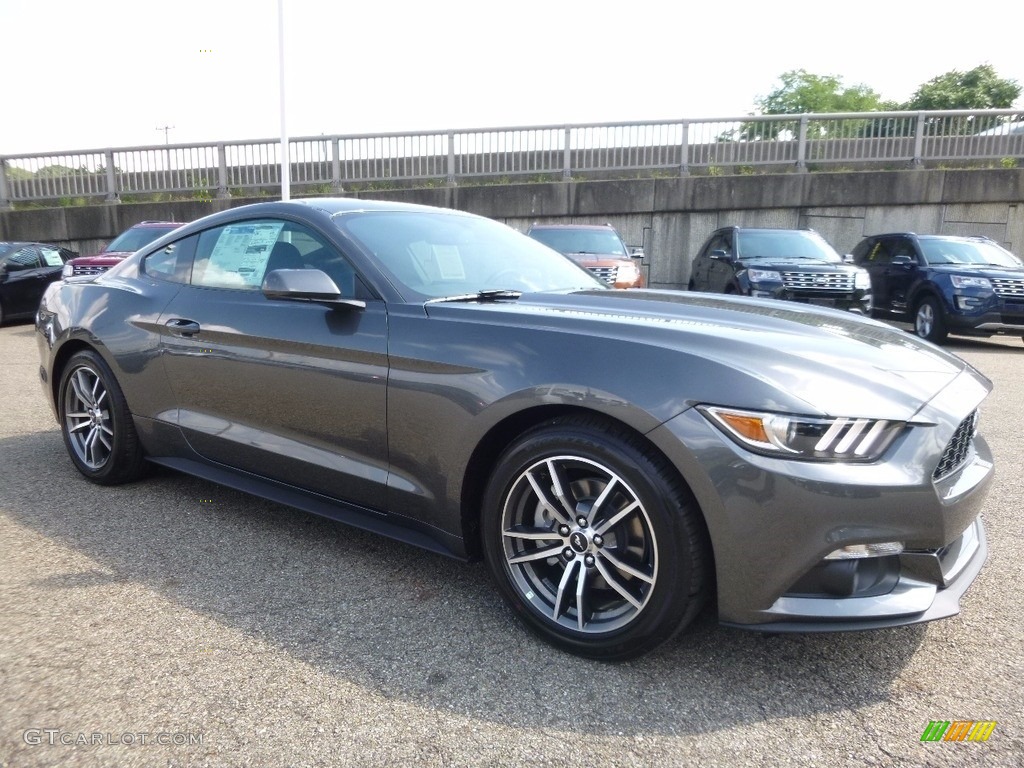 2017 Mustang Ecoboost Coupe - Magnetic / Ebony photo #9