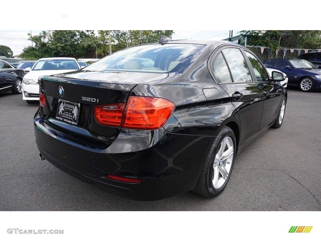 2014 3 Series 320i xDrive Sedan - Black Sapphire Metallic / Venetian Beige photo #4